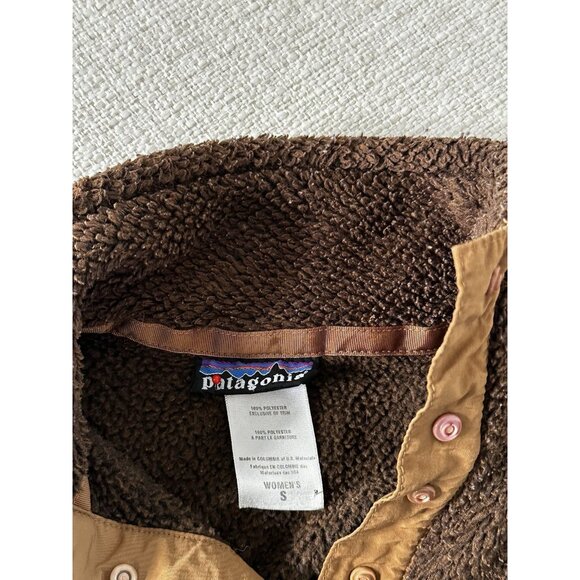 Patagonia Women's Re-Tool Half-Snap -T Pullover Fleece Size Small Brown - Picture 5 of 5